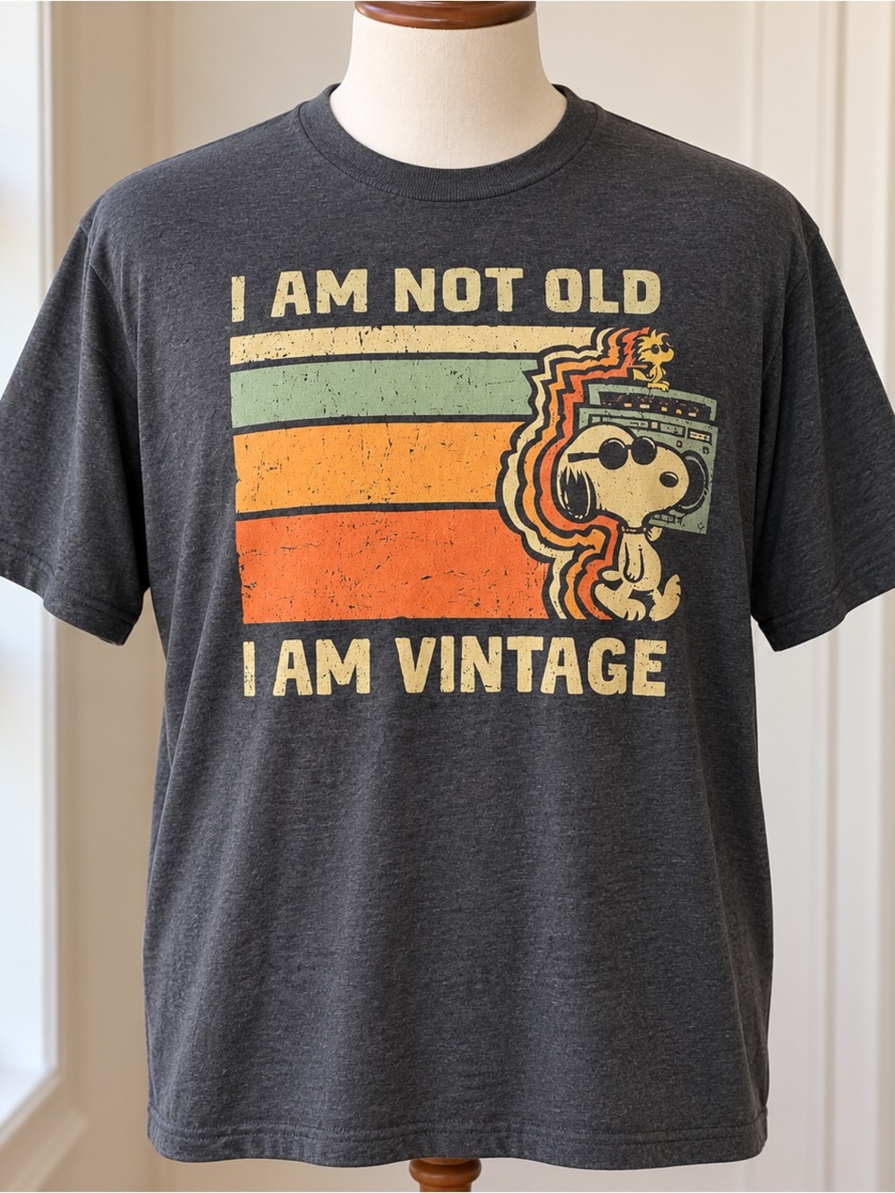 Snoopy Peanuts 2XL I Am Not Old I Am Vintage Retro 70s Graphic T Shirt